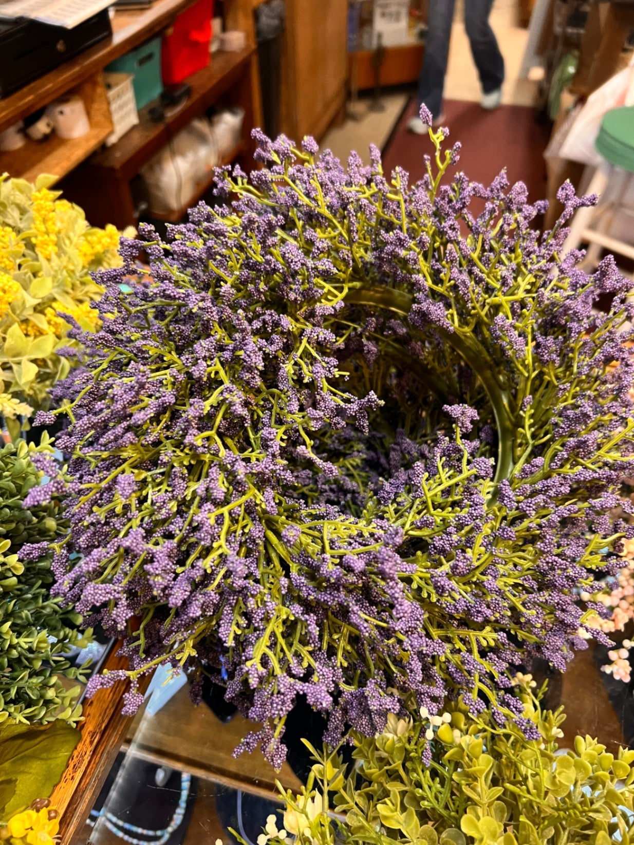 Artificial flower arrangement Purple Plastic and silk