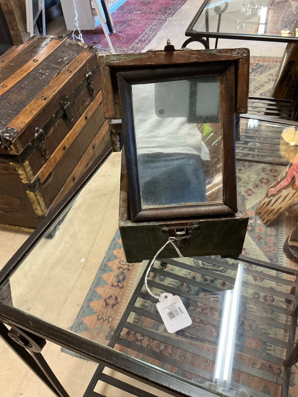 1800's Petty Cash Mirror Box