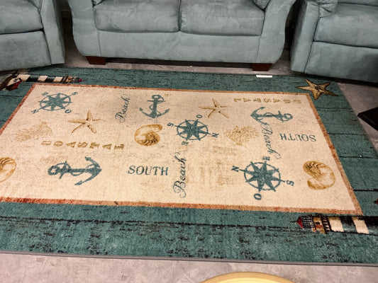 Rug Beige, Blue, Gold, Red 