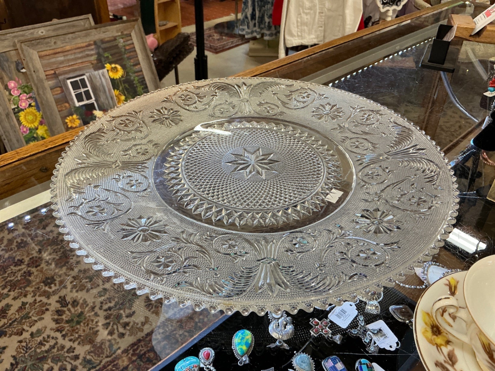 Glassware/Decorative Plate Clear/Transparent Glass