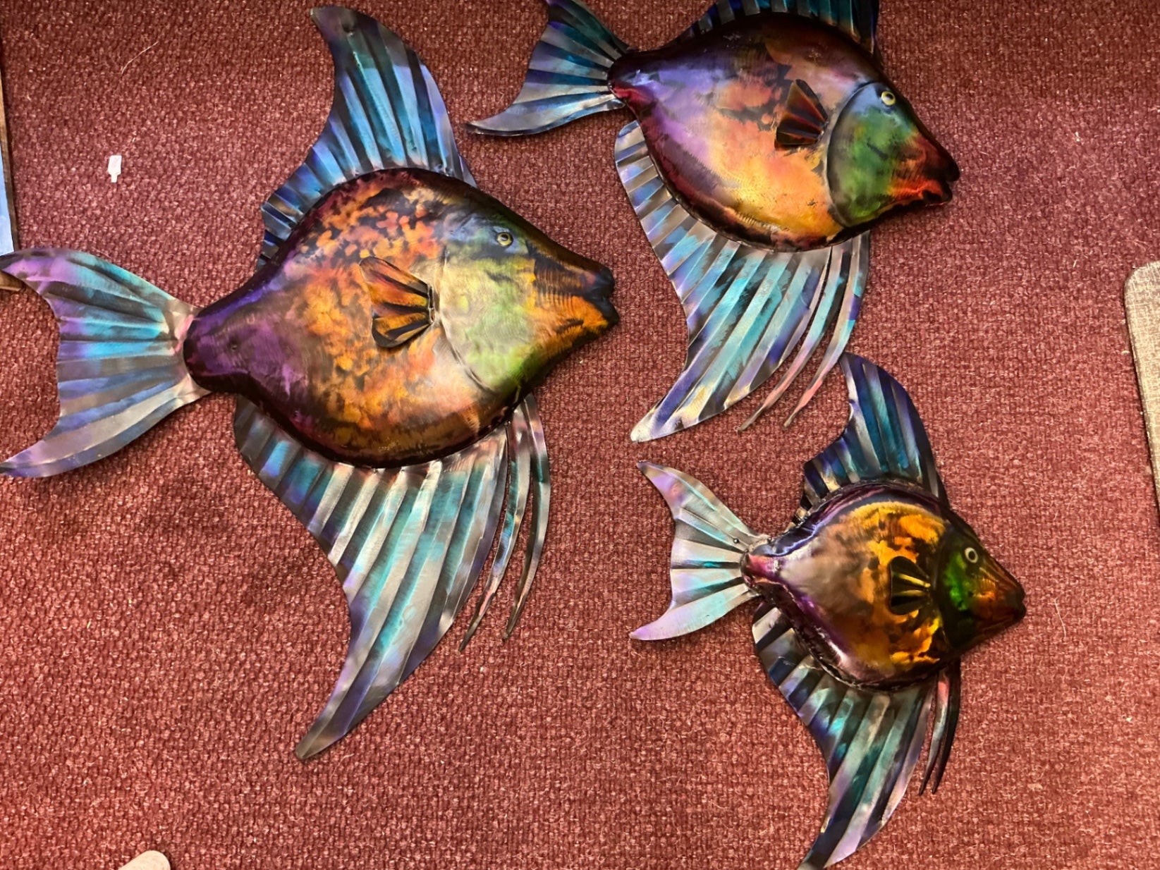 Large Fish Decorative wall art Multicolor Metal