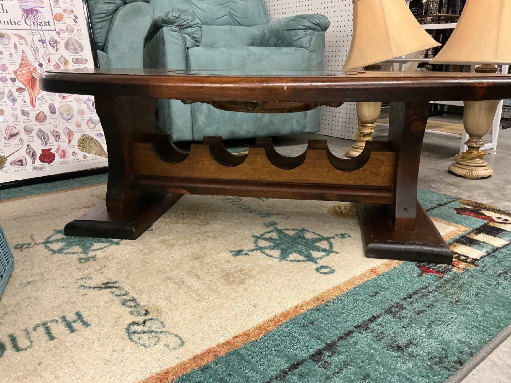 Coffee table Dark brown Wood