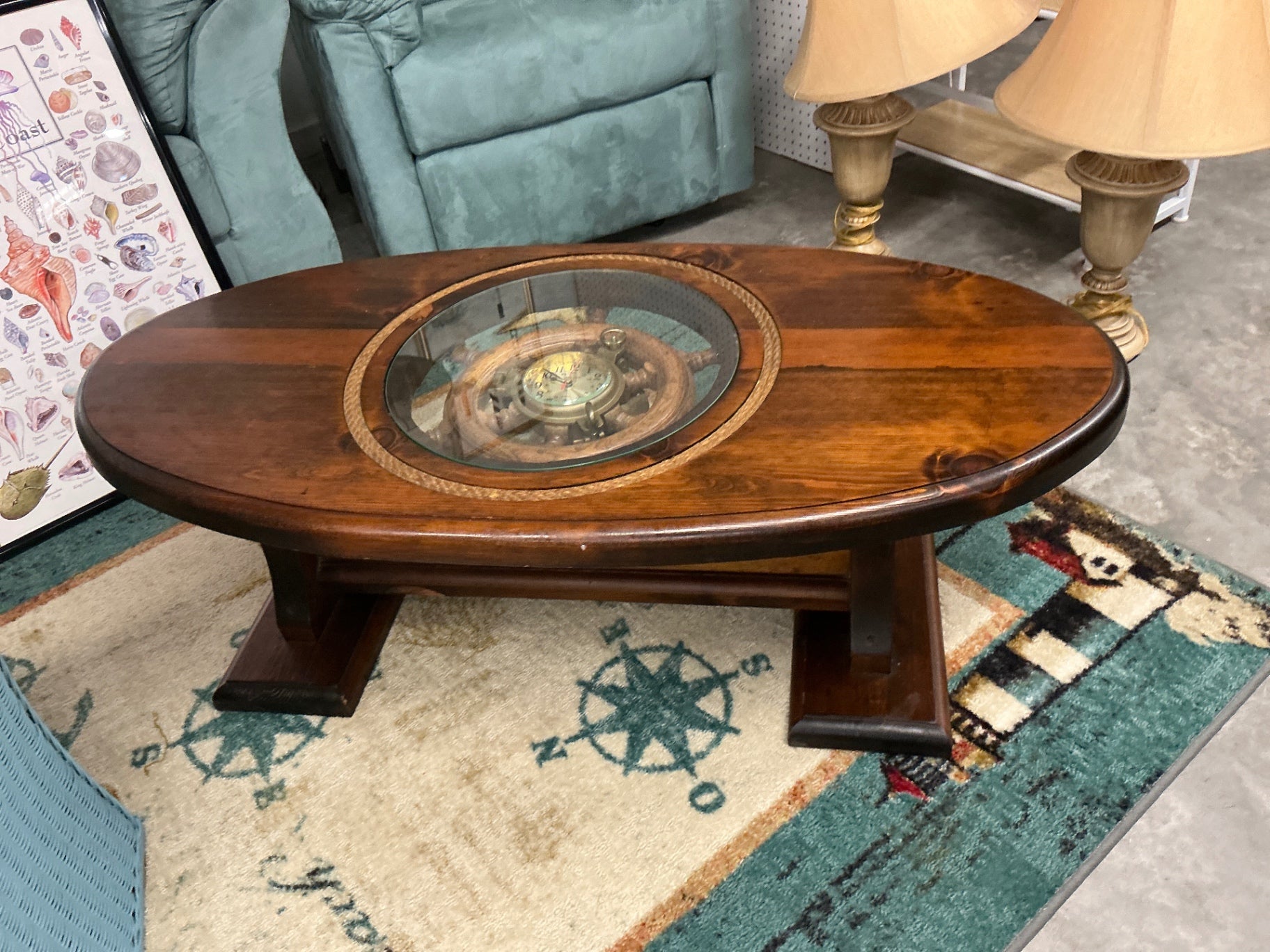 Coffee table Dark brown Wood