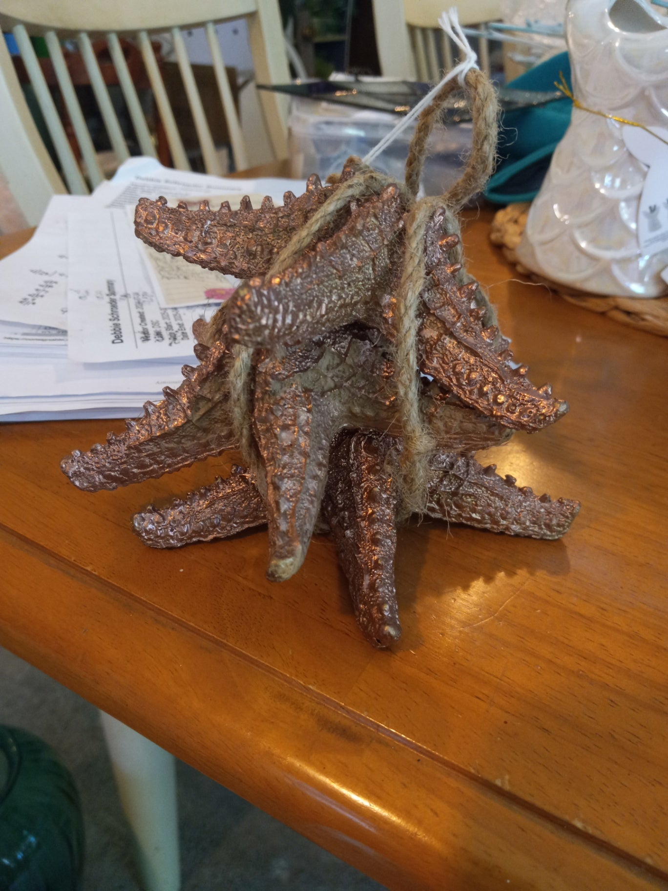 Set of 3 resin starfish
