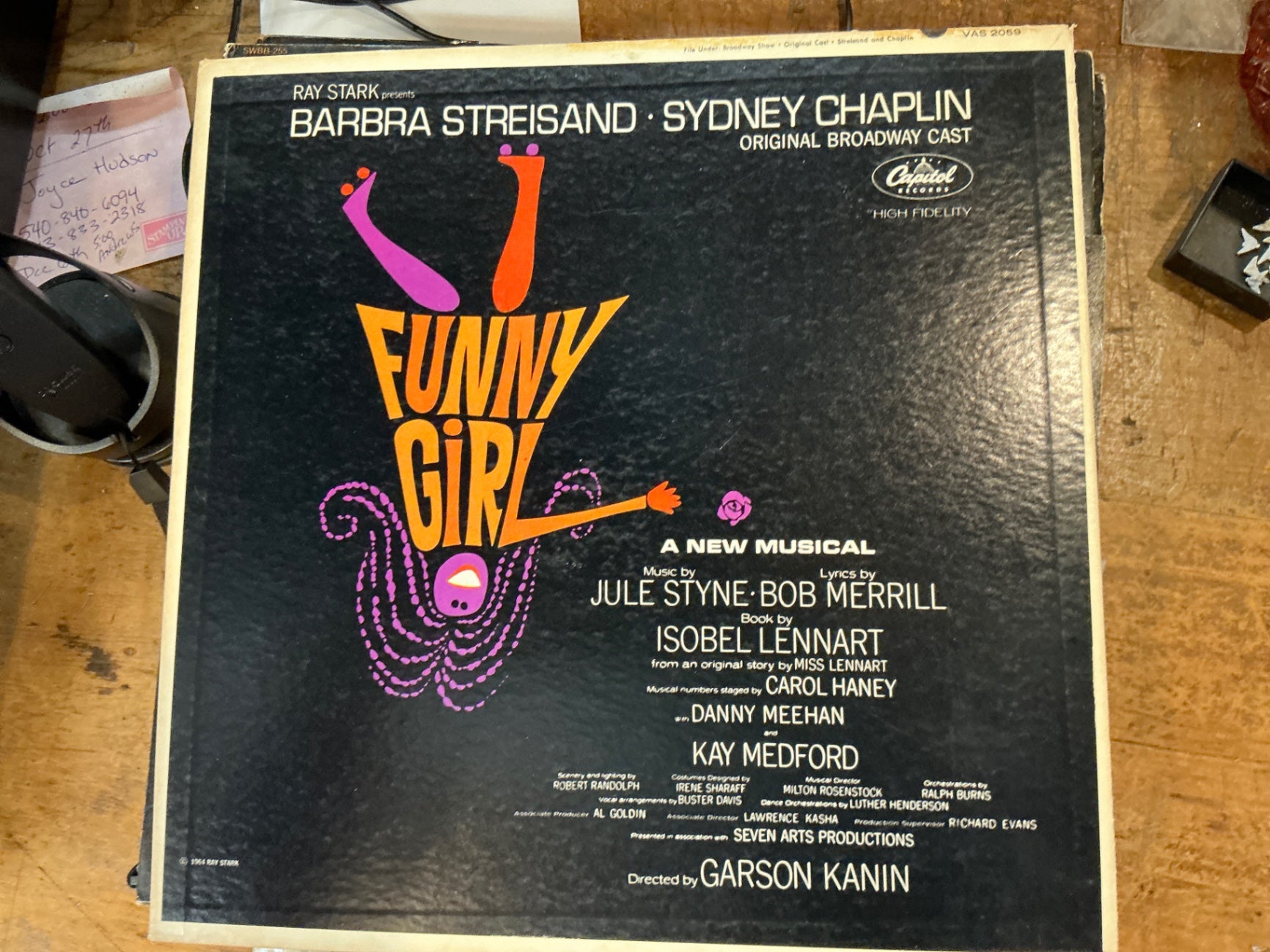 Playbill / Musical program Black, with colorful text and illustrations Paper