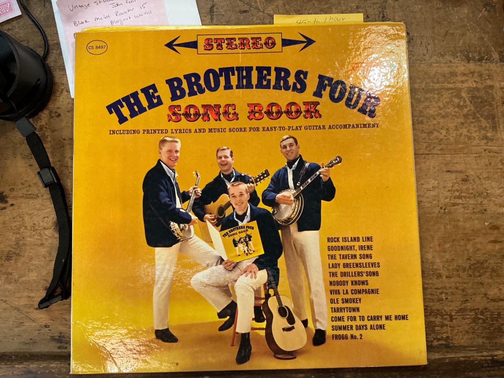 Vinyl Record Album Yellow Cardboard and Vinyl