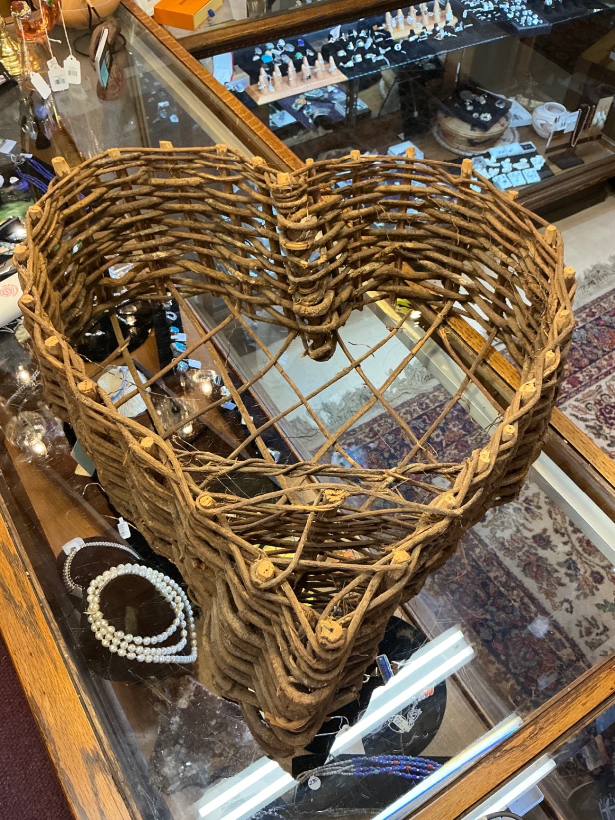Decorative Basket Brown Wicker