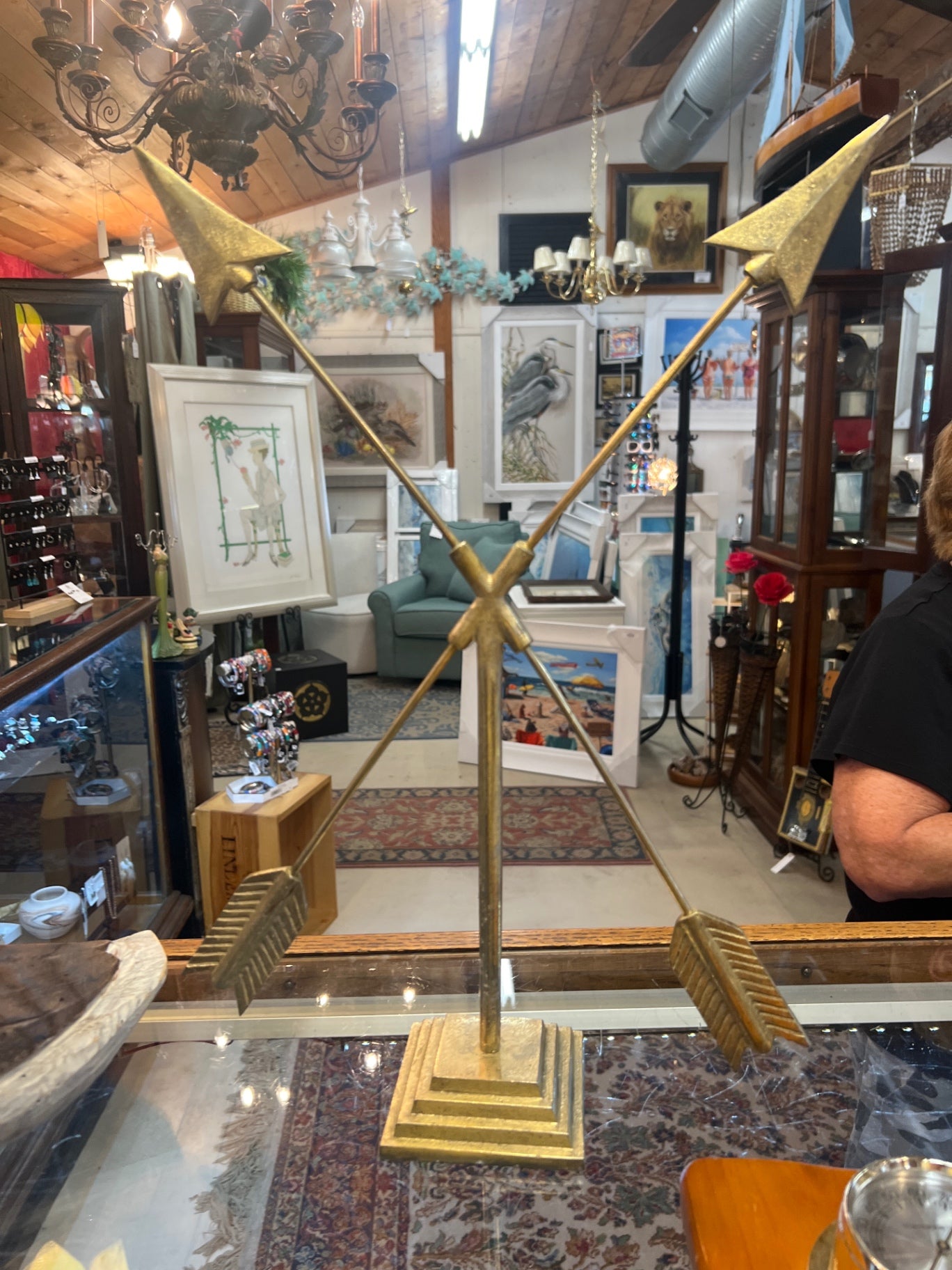 Decorative sculpture Gold Metal