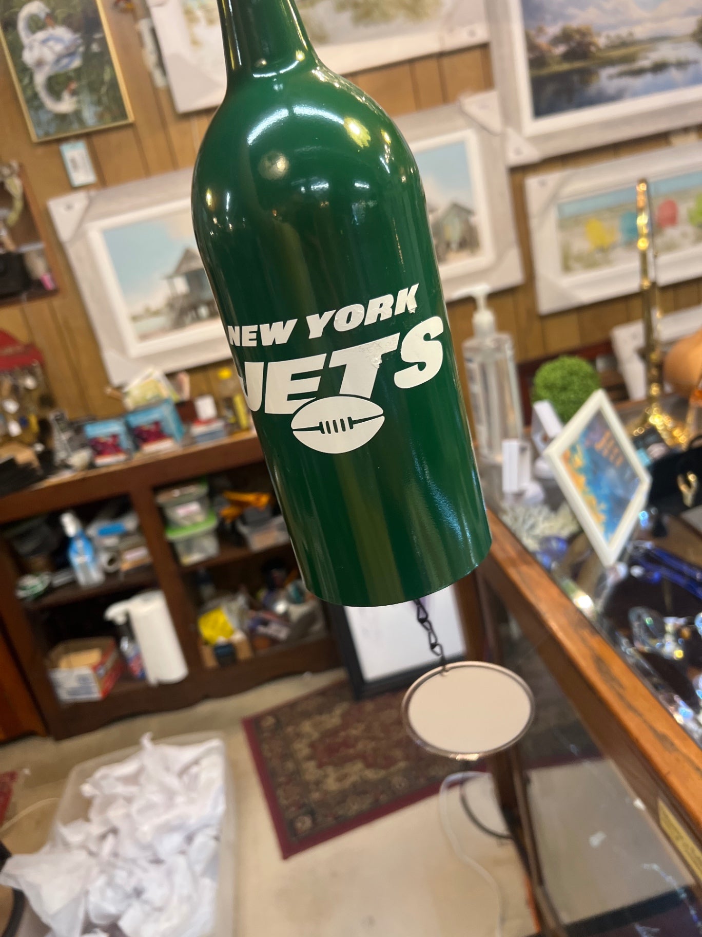Wind Chime Green and white Plastic