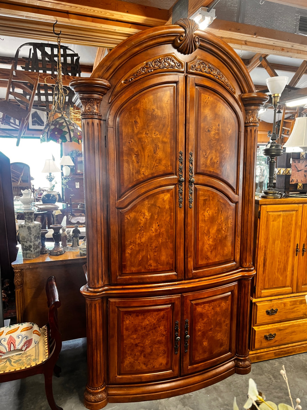 AICO by Michael Amini Monte Carlo pecan armoire