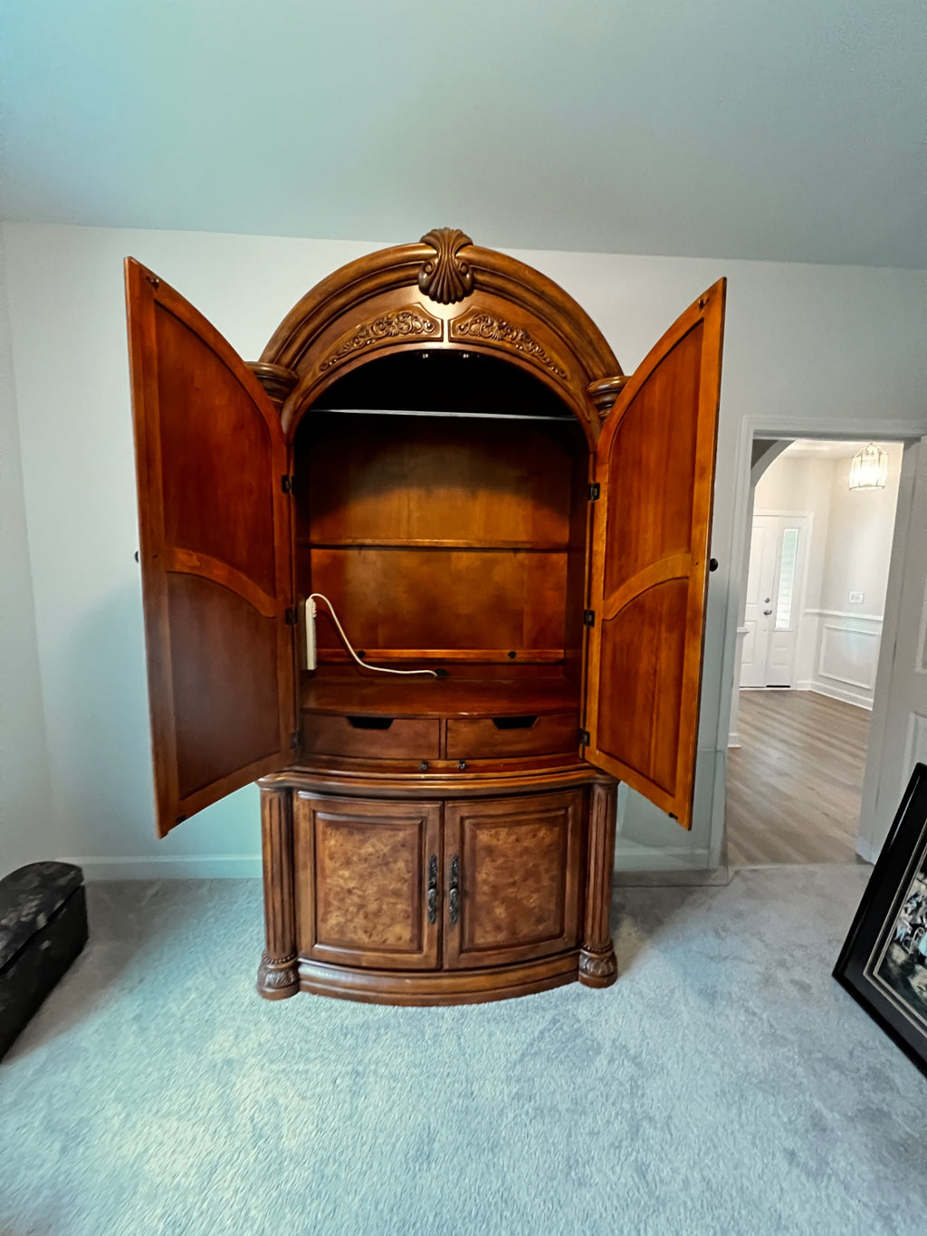 AICO by Michael Amini Monte Carlo pecan armoire