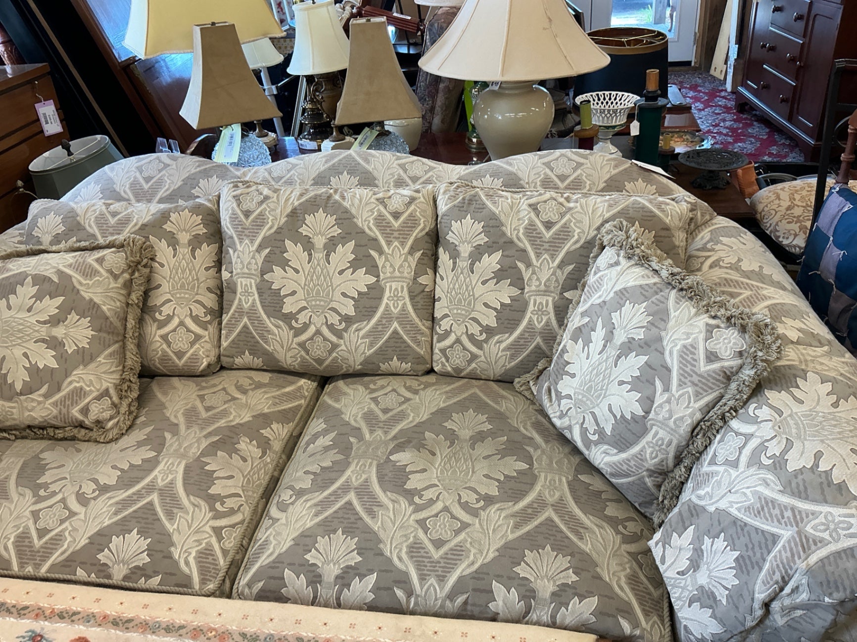 Sofa Beige and white Fabric