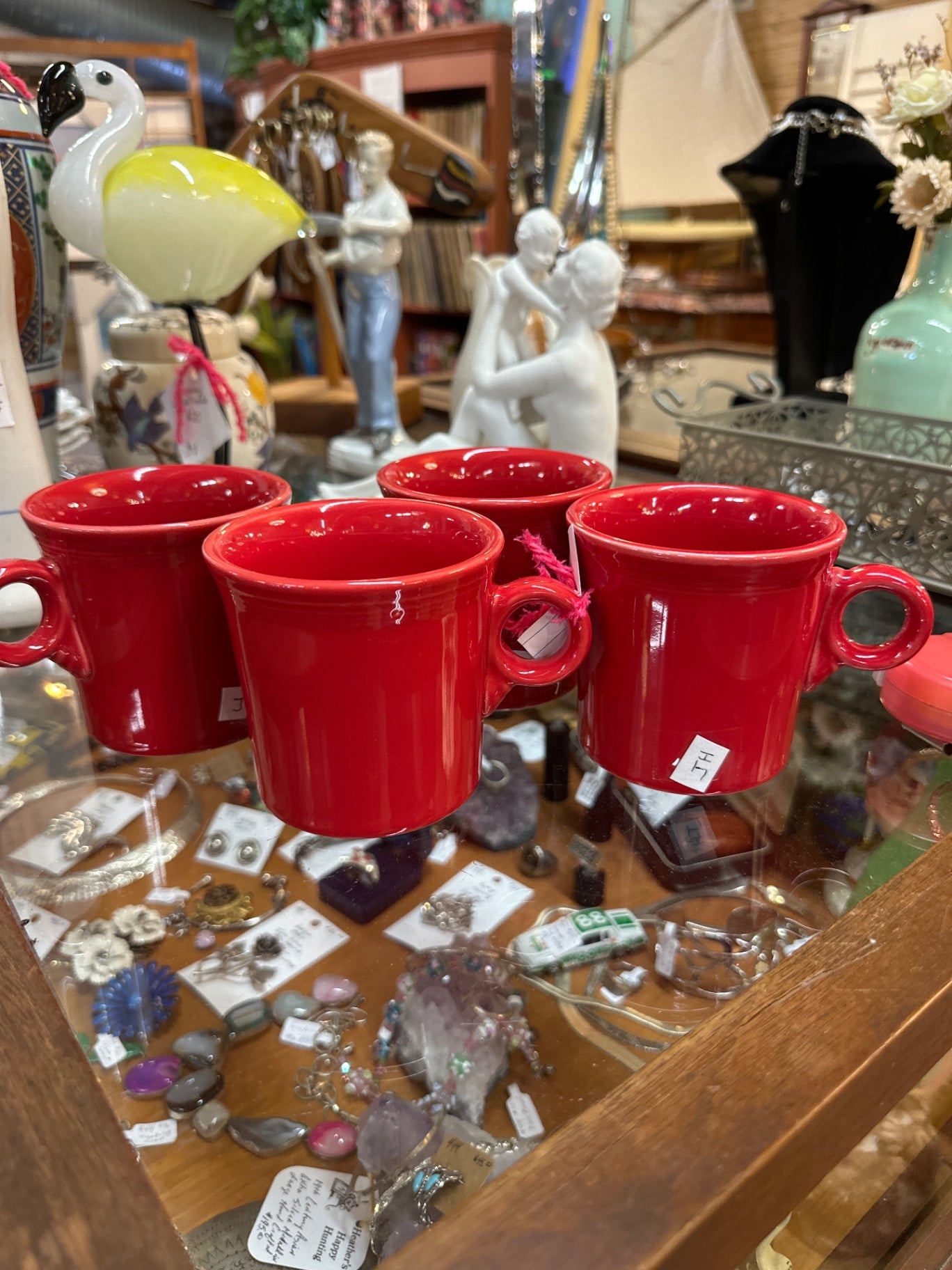 Fiesta red coffee mugs