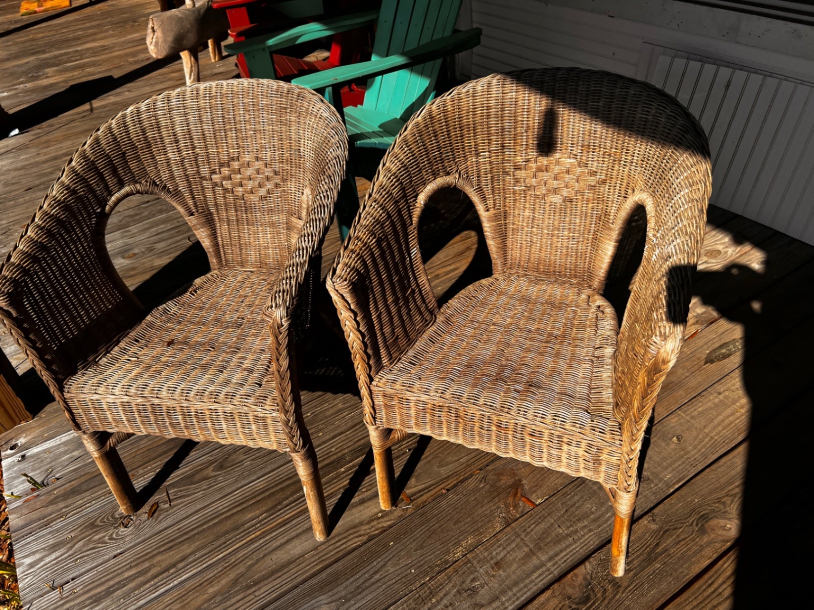 Wicker Chairs Natural Brown Wicker
