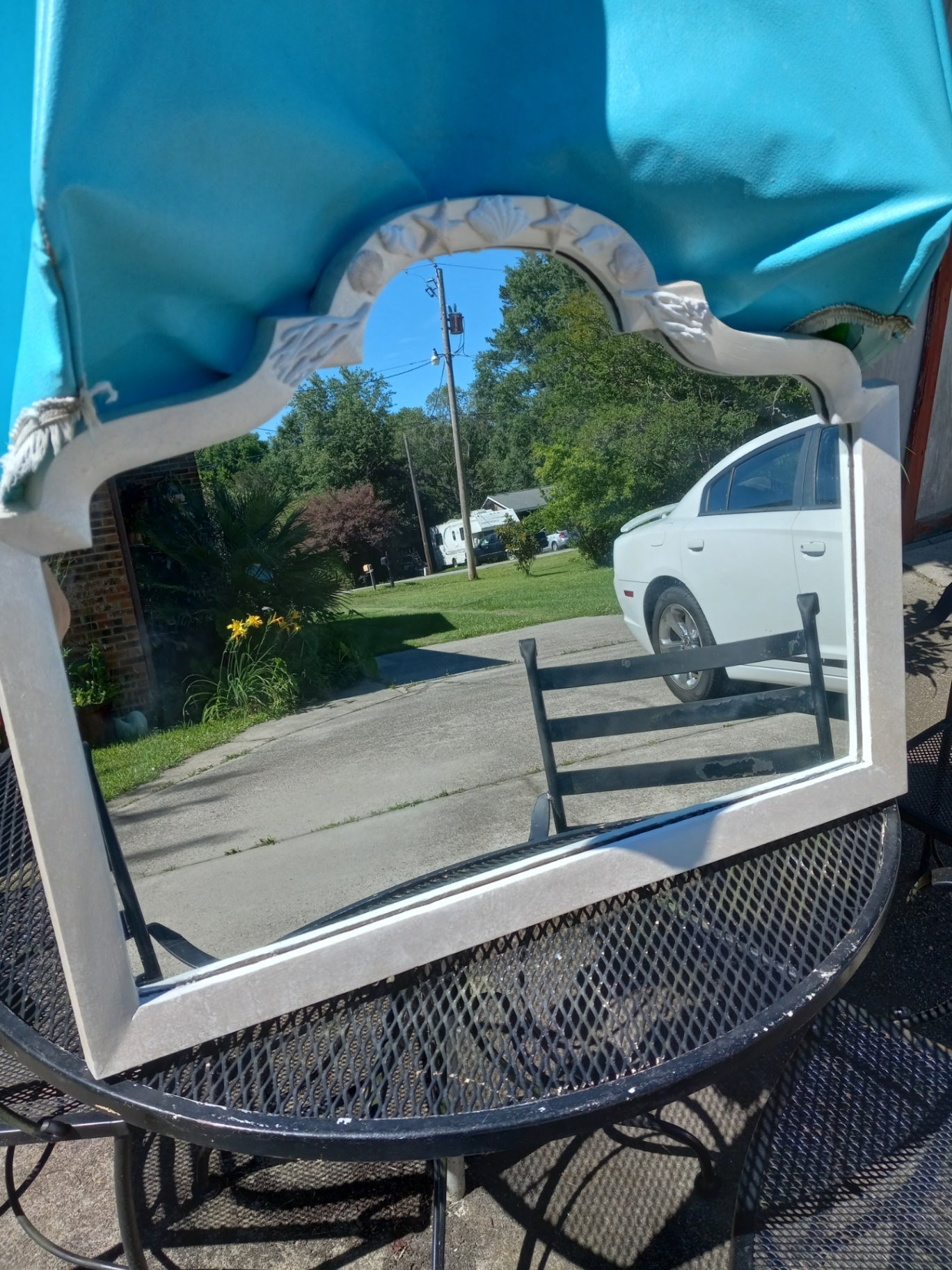 Oyster Pearl clay seashell Mirror dsc