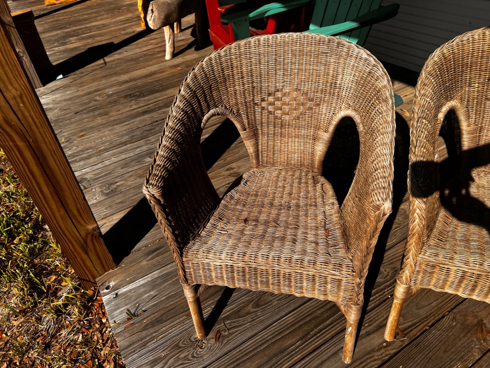 Wicker Chairs Natural Brown Wicker