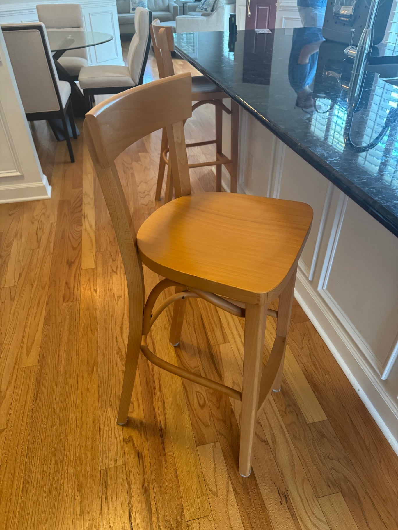 Bar Stool Natural wood tone Wood