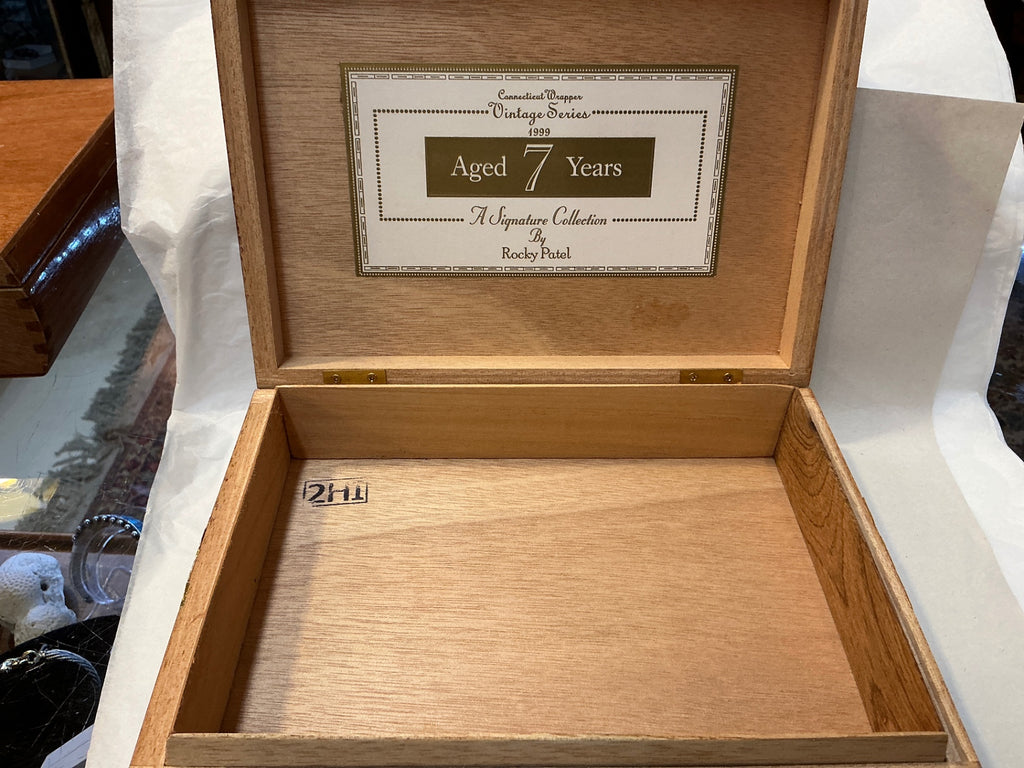 Wooden cigar box Natural wood tone Wood