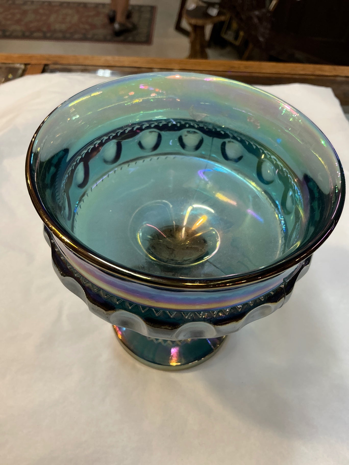Decorative Glass Vase Iridescent, multicolor sheen Glass