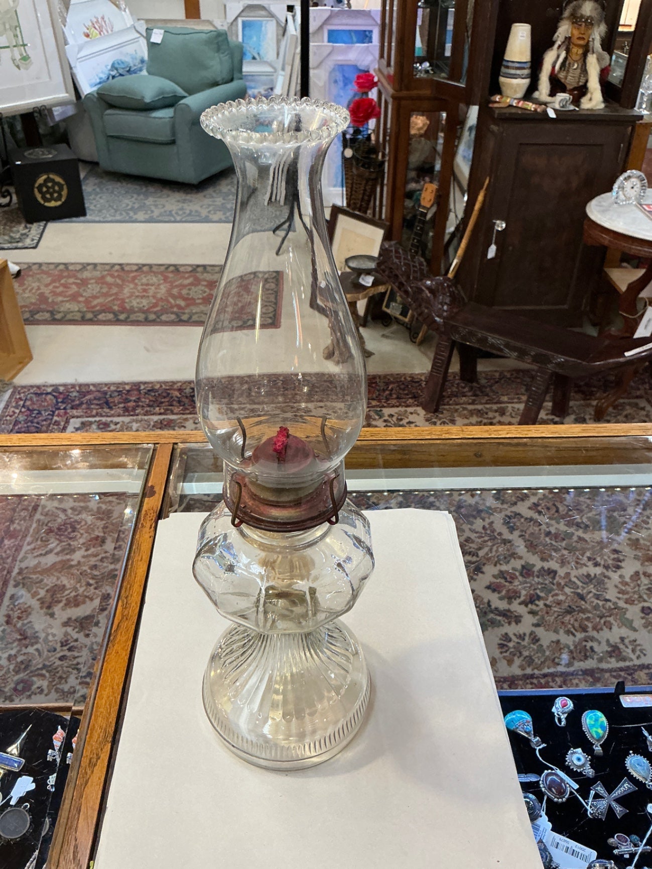 Oil Lamp Clear/Transparent Glass