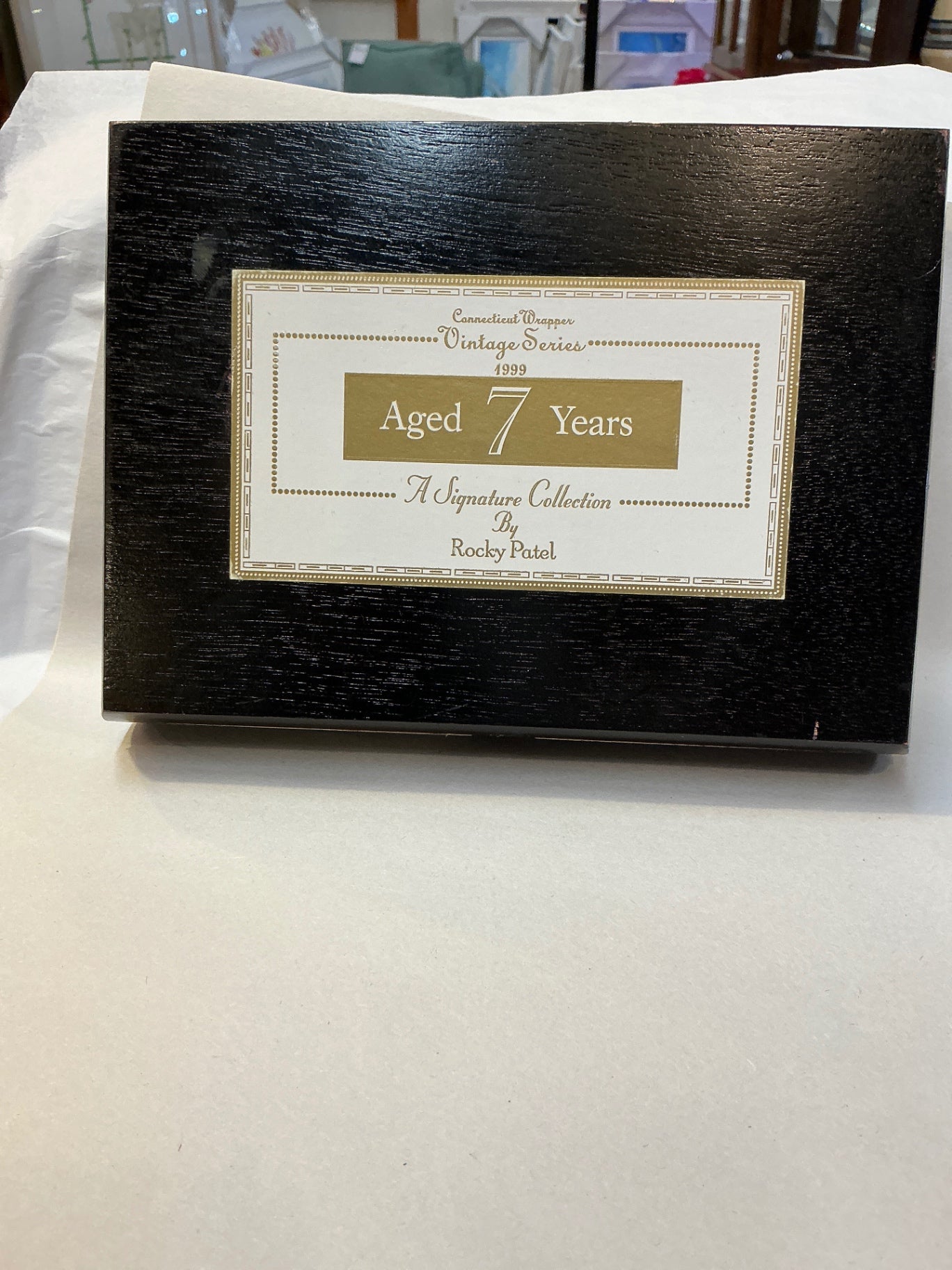 Wooden cigar box Natural wood tone Wood