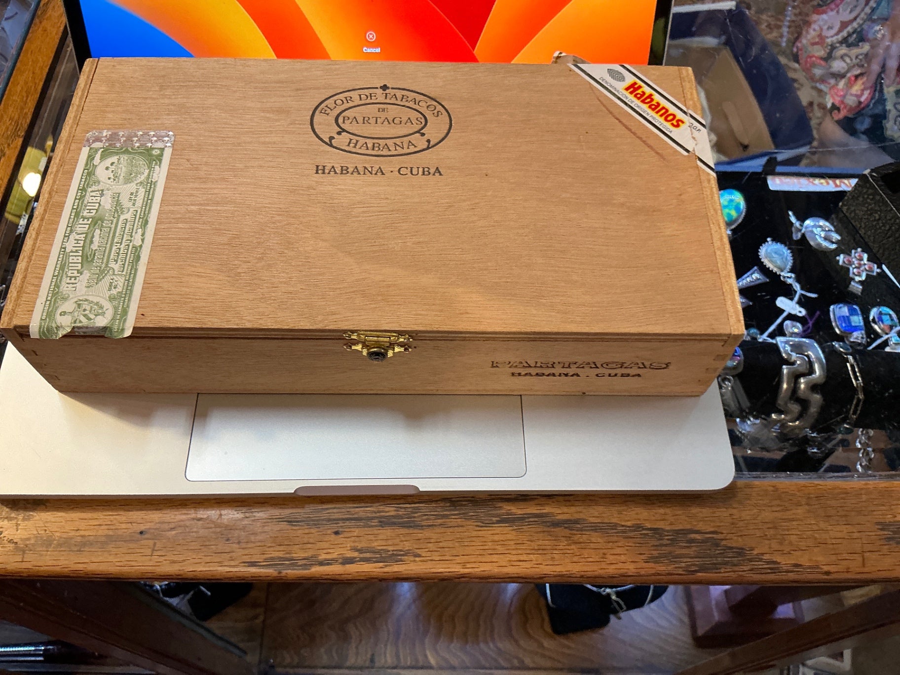 Cigar Box Natural Wood Tone Wood