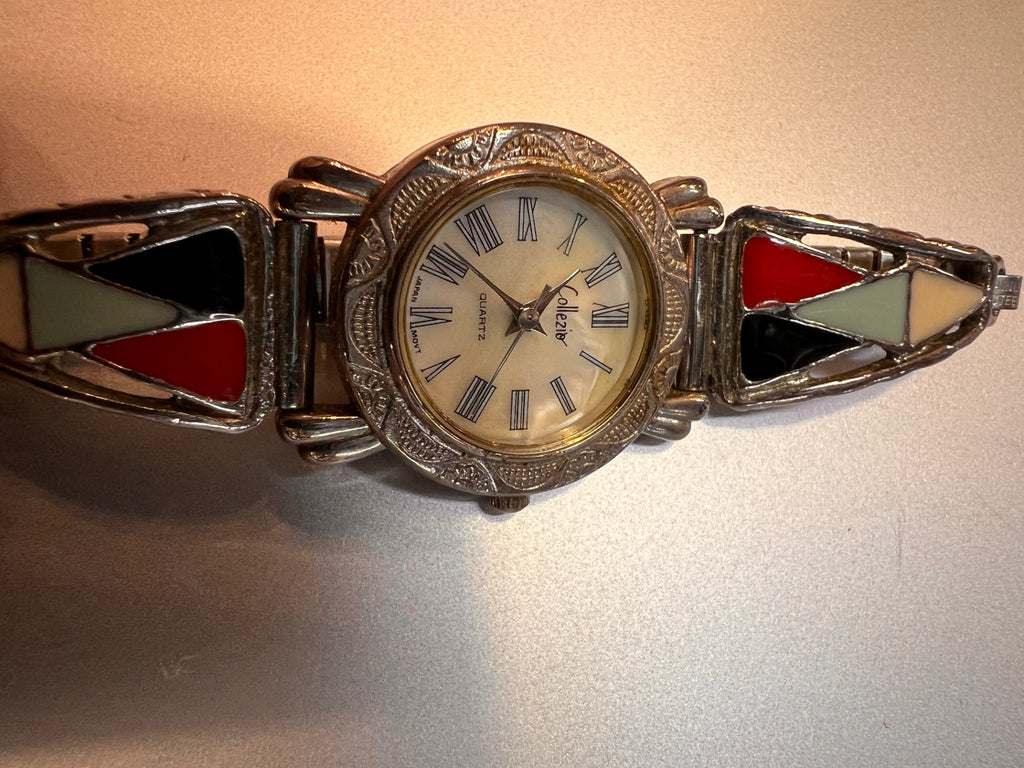 Collezio Quartz Watch with Native American-style Inlay Band