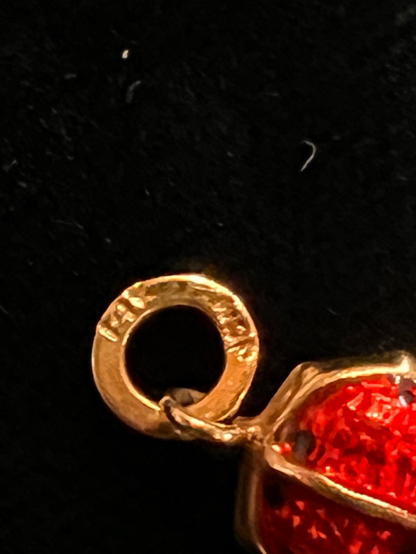 14kt Yellow Gold Enamel and Resin Ladybug Chain Bracelet; 7 inch