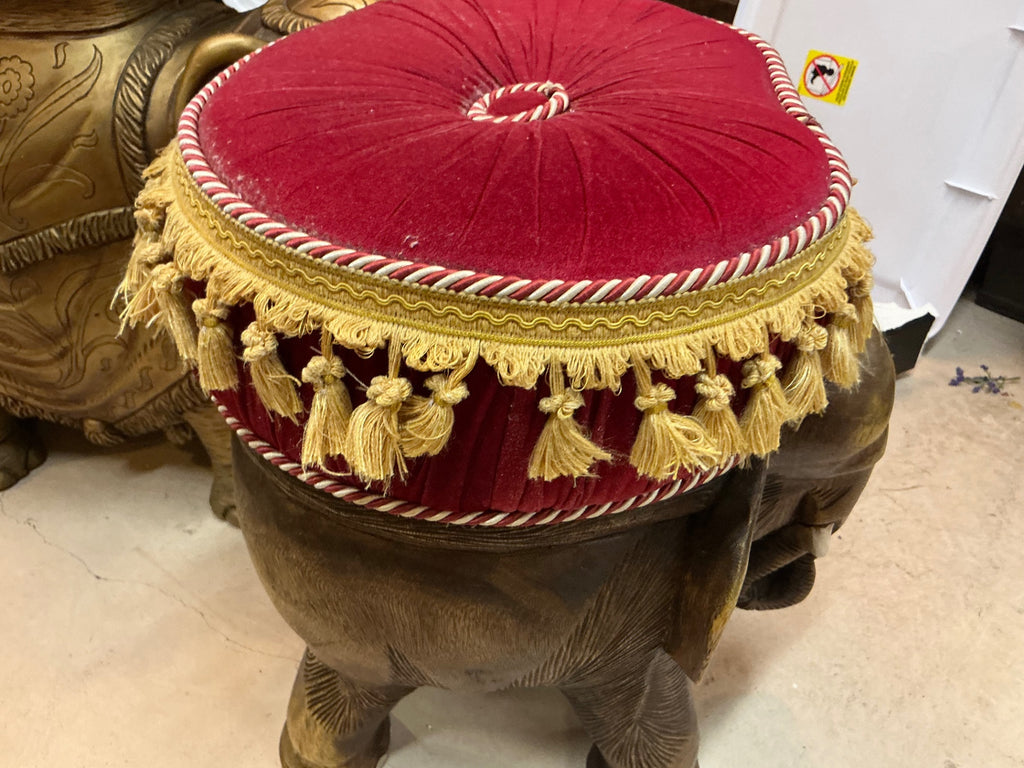 Elephant Stool with Cushion