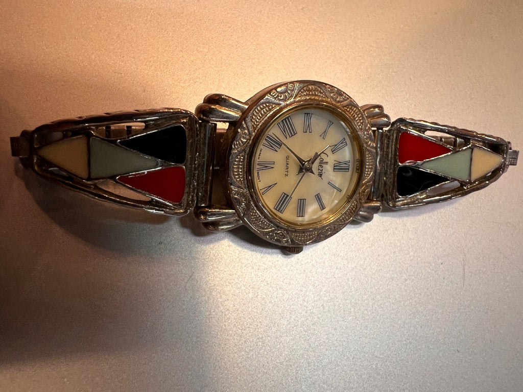 Collezio Quartz Watch with Native American-style Inlay Band