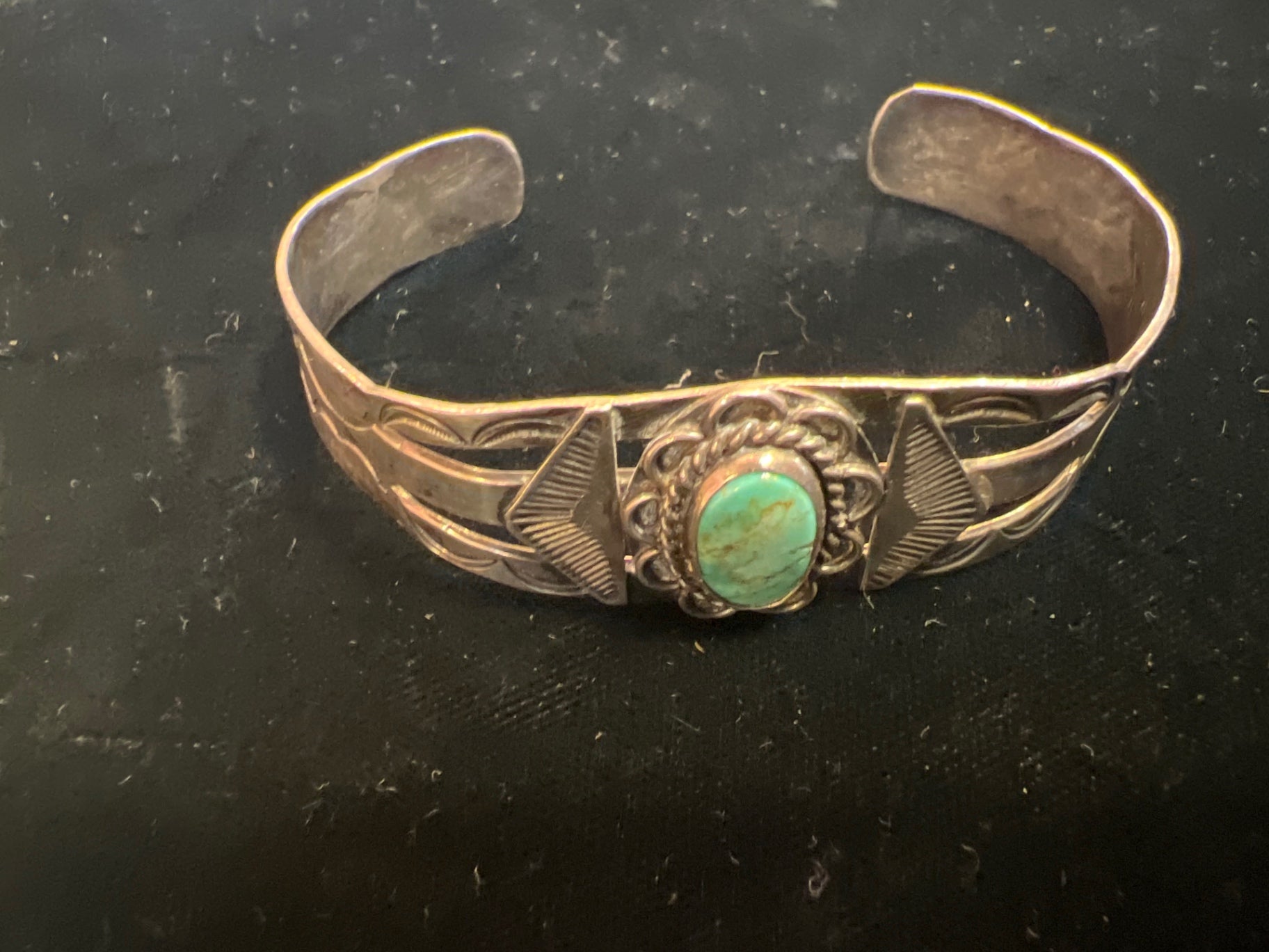 Bracelet Silver with turquoise Metal and turquoise stone