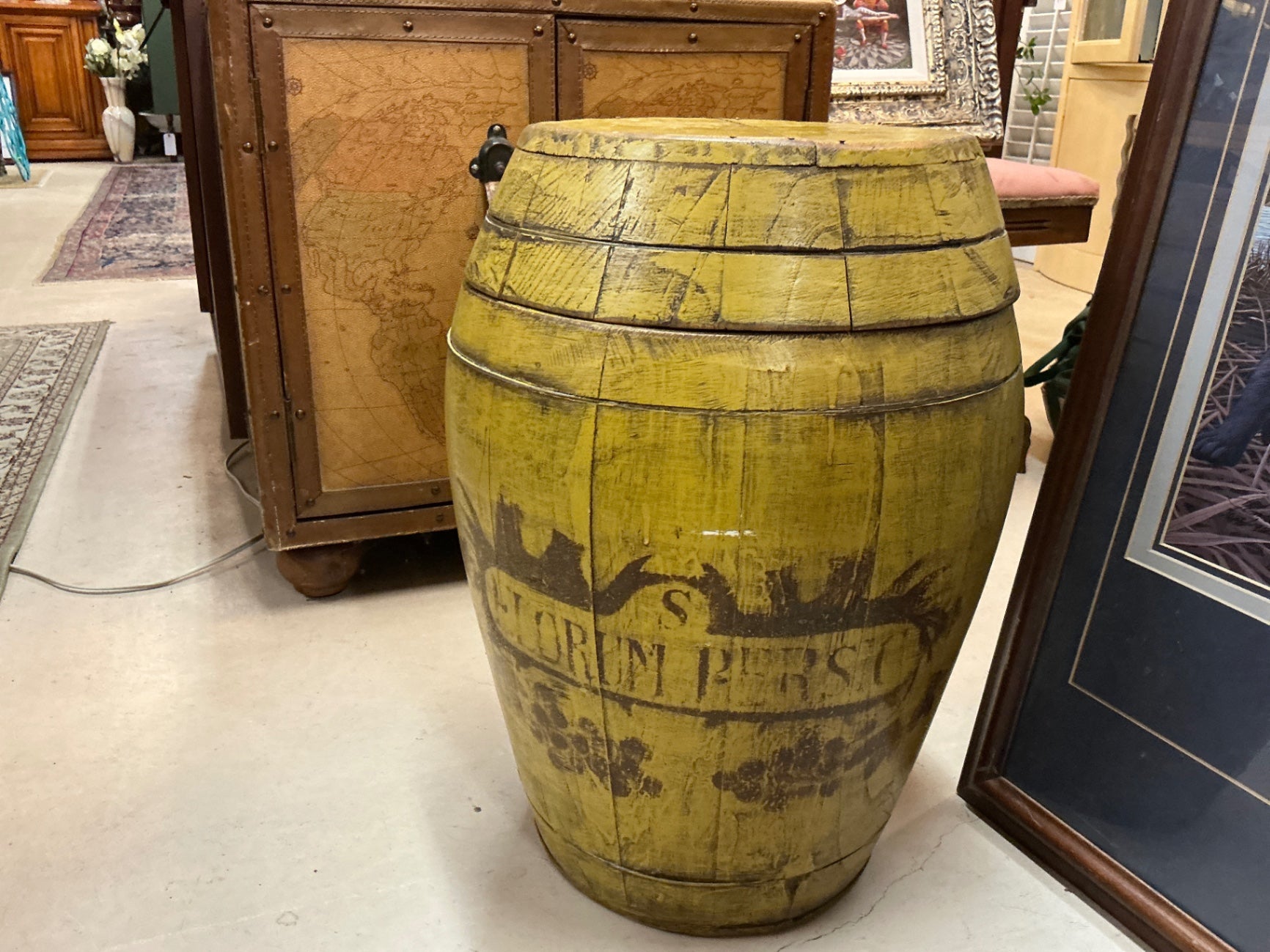Barrel Yellow with black Wood BCM