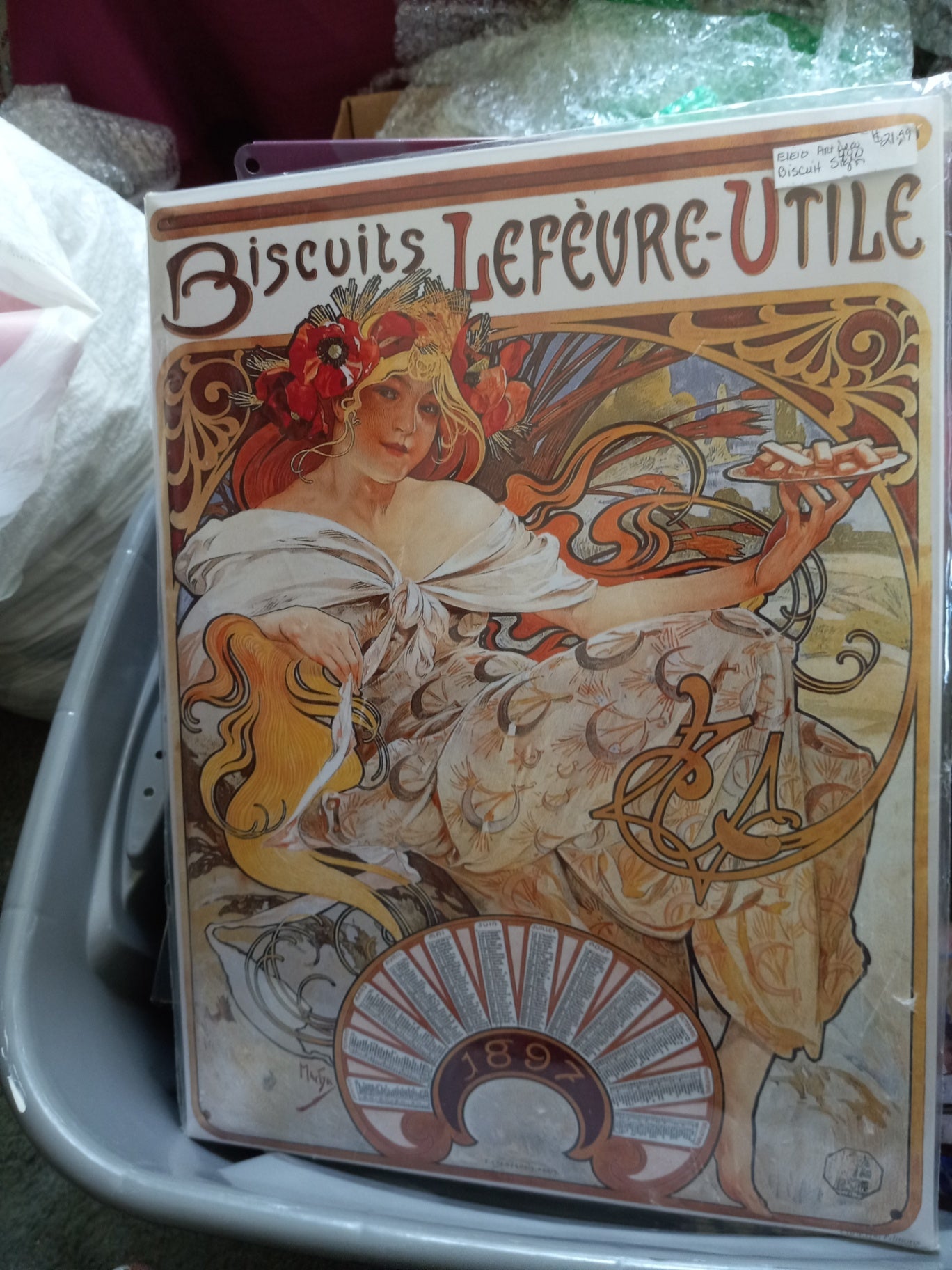 French biscuit metal sign dsc
