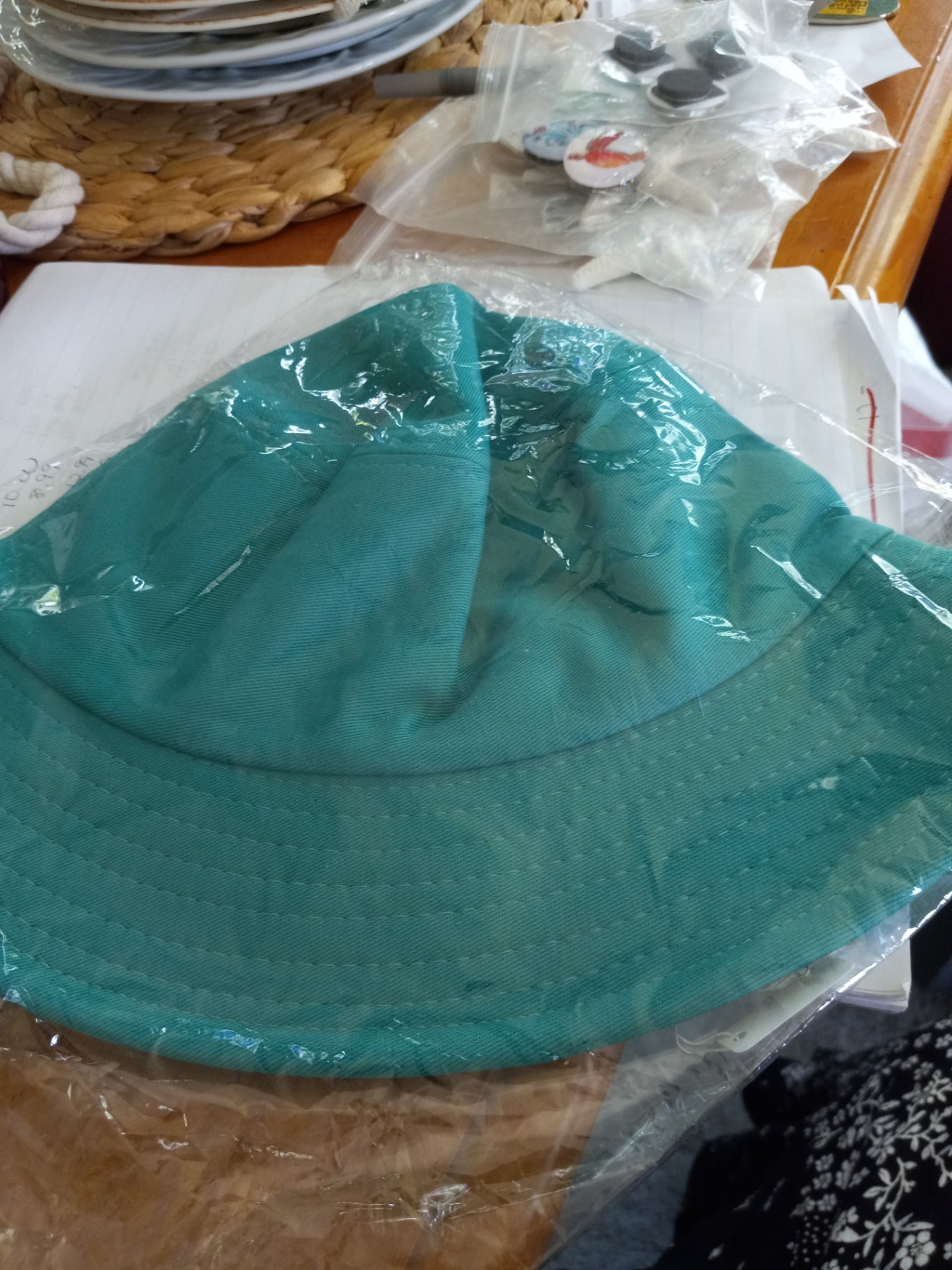 Bucket hat teal dsc