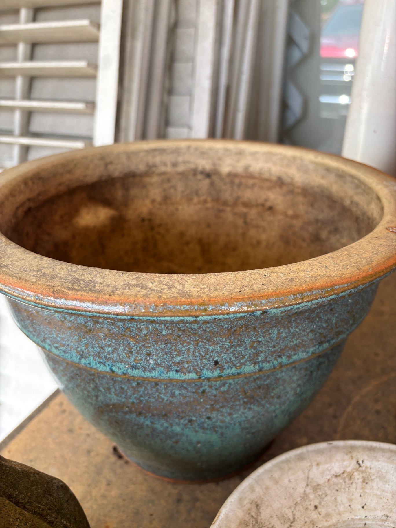 Outdoors Turquoise with earthy tones Ceramic