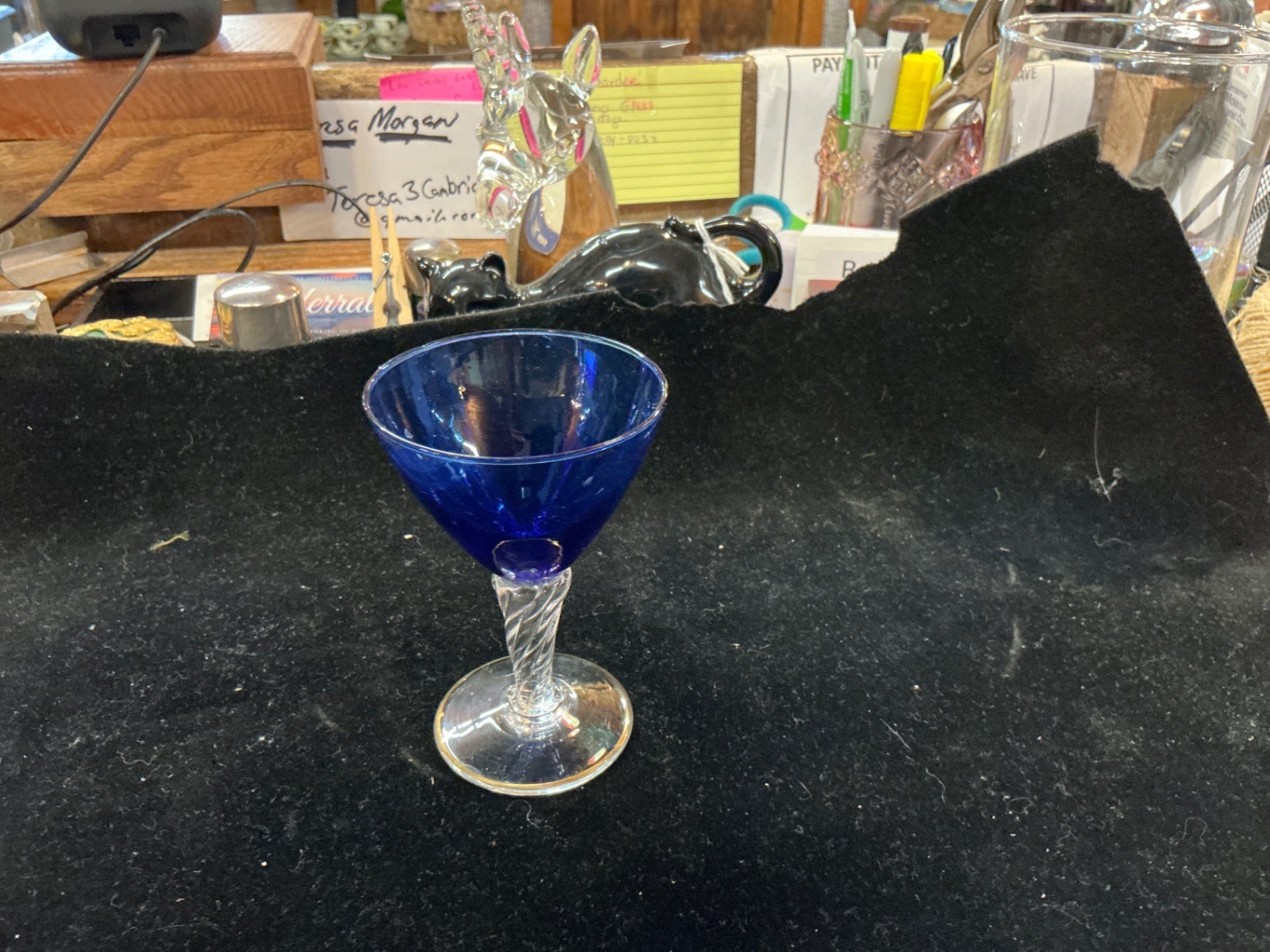 Vase Blue Glass jcl