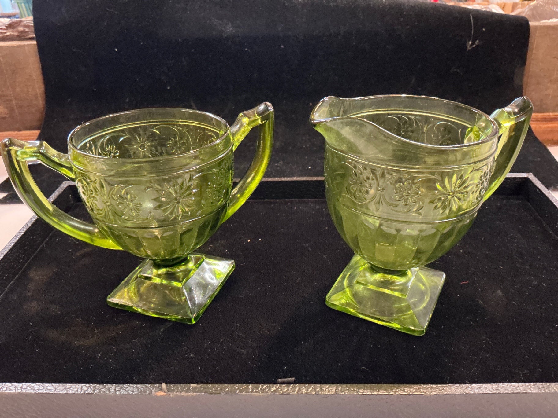 Decorative Glassware Green Glass
