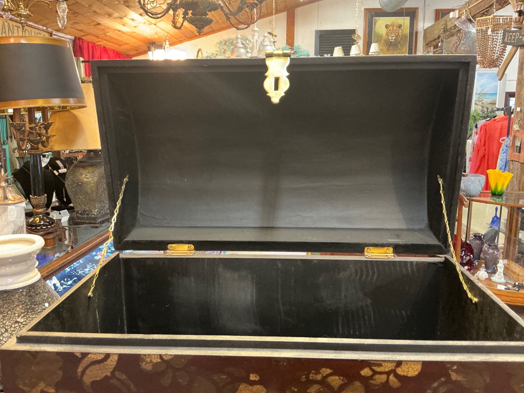 Storage Chest Black Wood