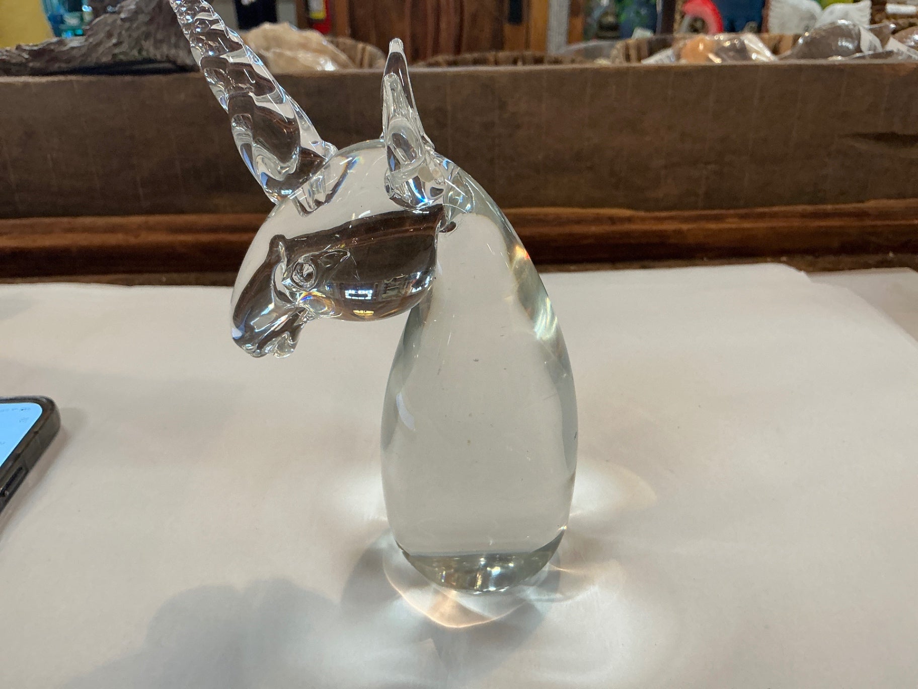 Decorative Unicorn  Clear Glass