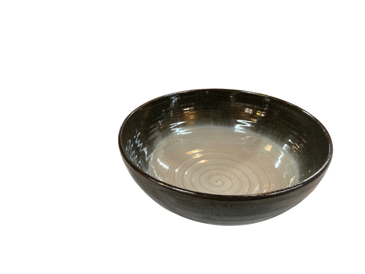 Bowl Beige and dark brown Ceramic