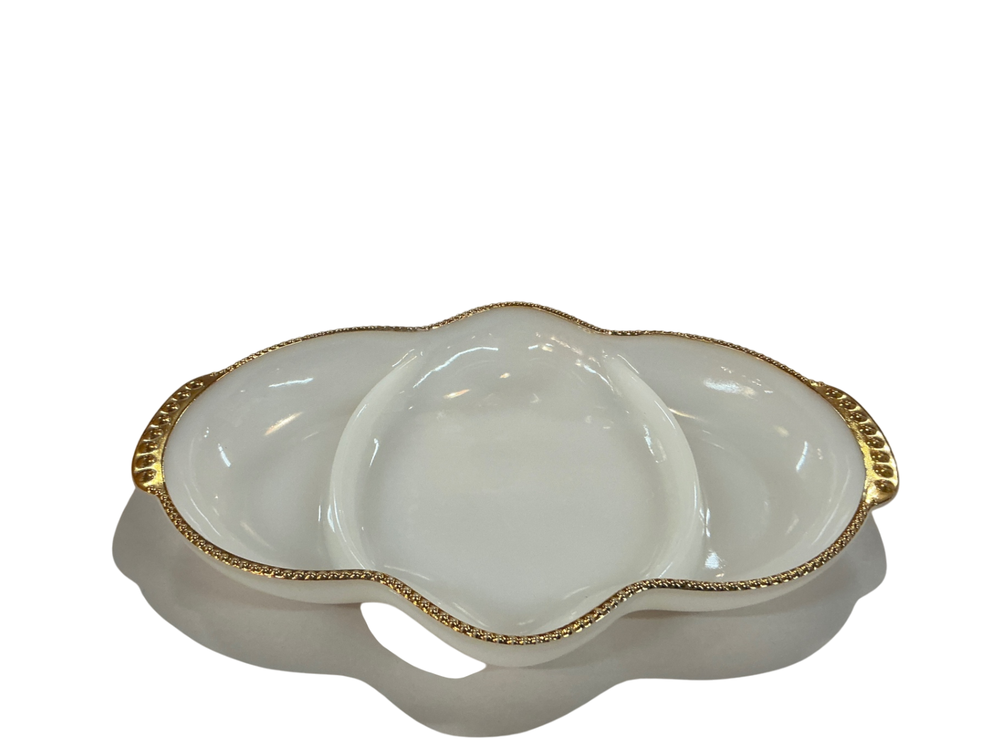 Decorative Dish White with Gold accents Porcelain maw