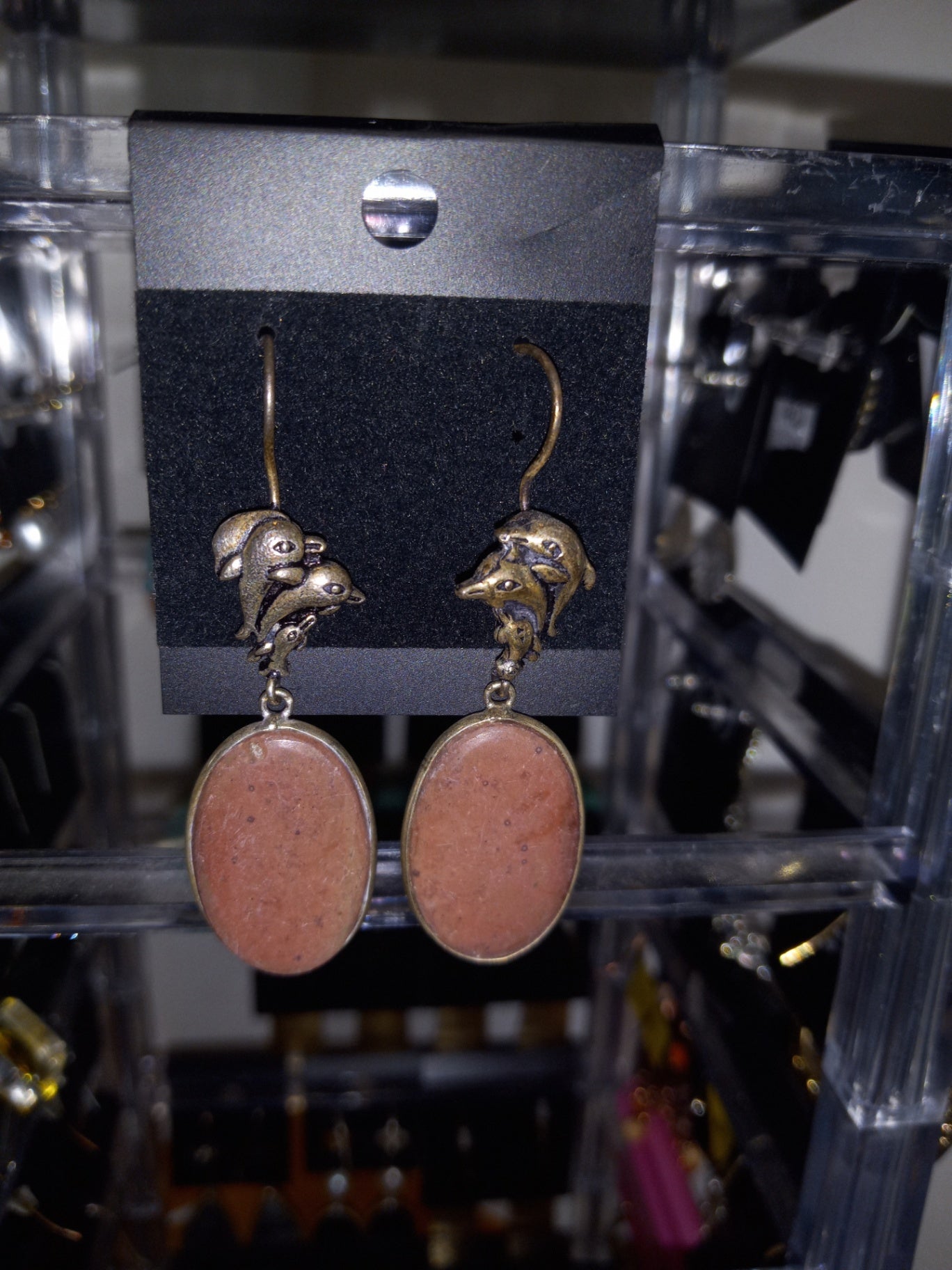 Dolphin n stone earrings dsc 