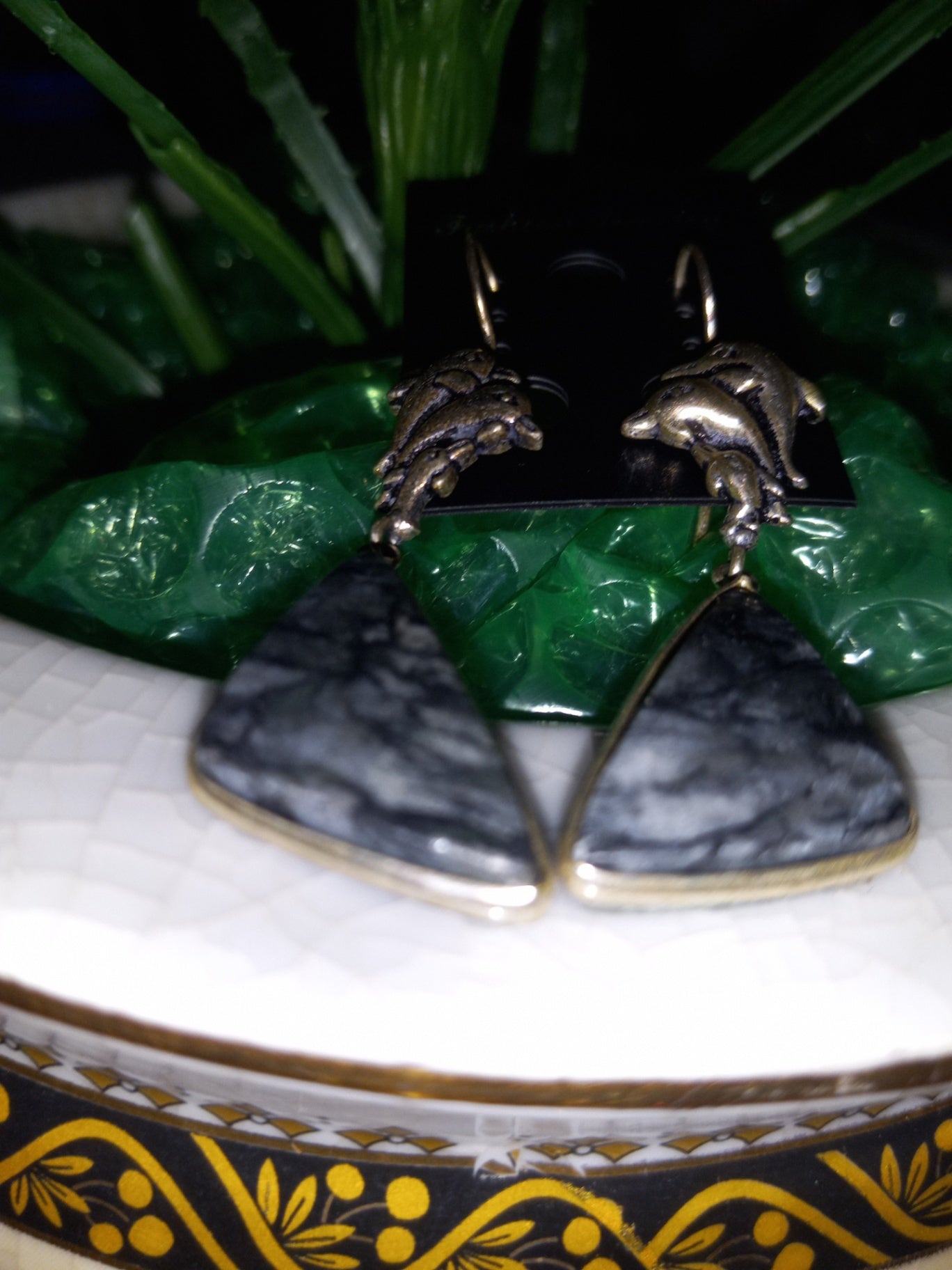 Dolphin n stone earrings dsc 