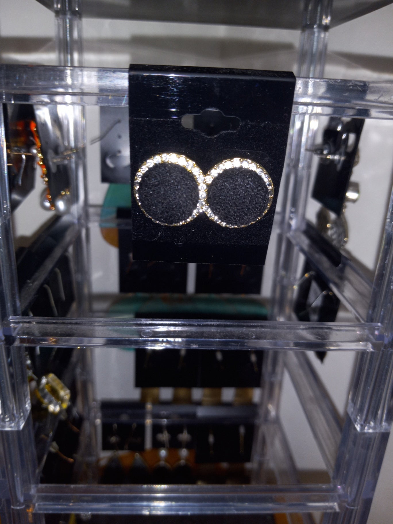 Blk suede earrings dsc 