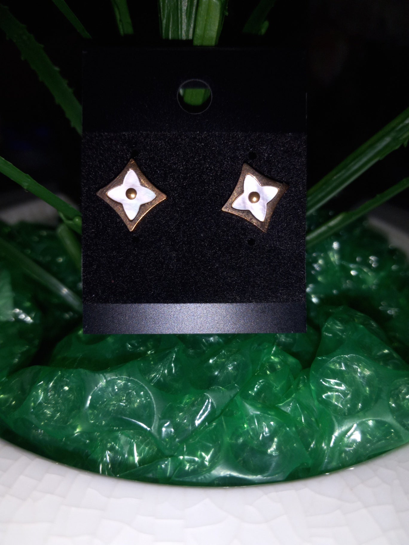 Rose n pearl earrings dsc 