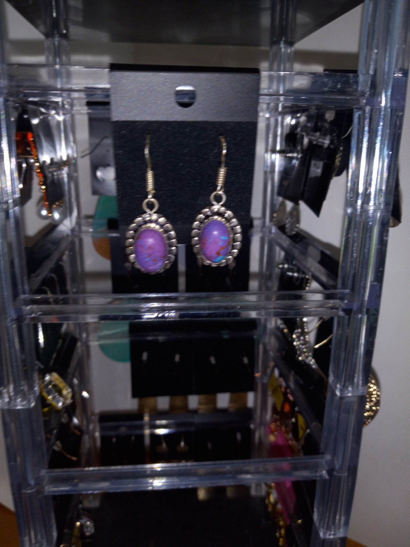 Purple stone earrings dsc 