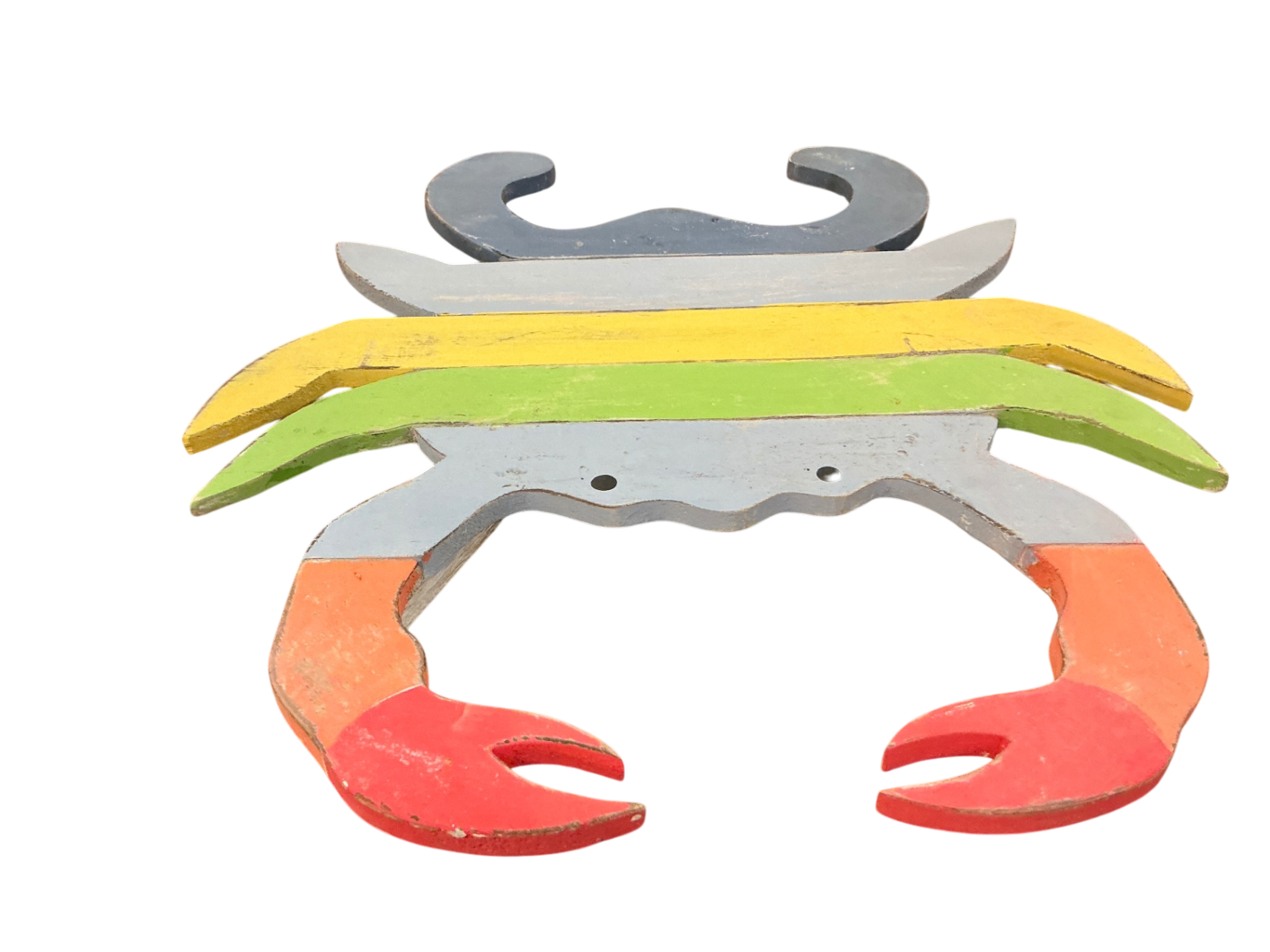 Decorative Wall Hanging Multicolor (Yellow, Green, Gray, Orange, Red) Wood