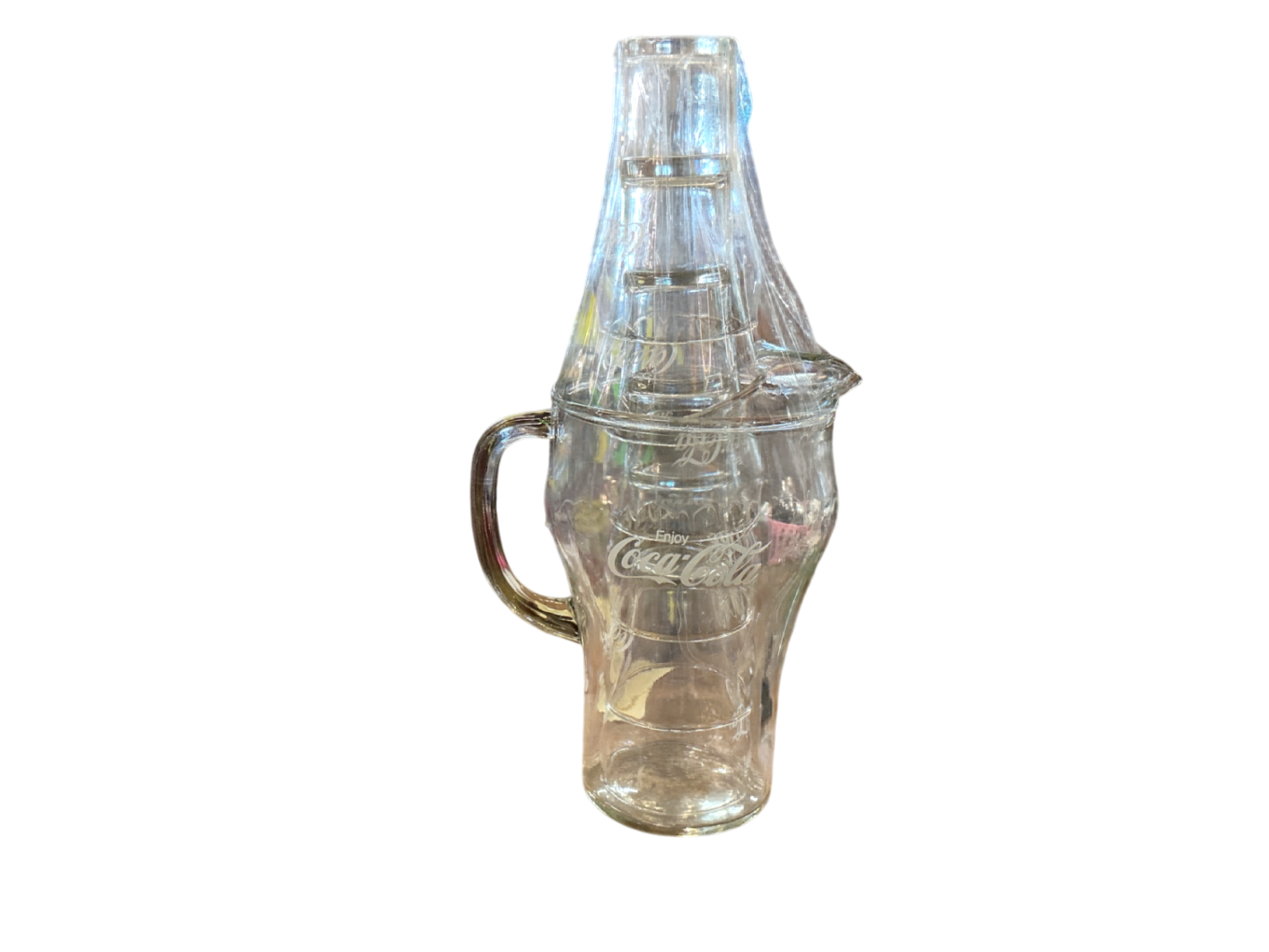Coke Pitcher 6 glasses Bartz