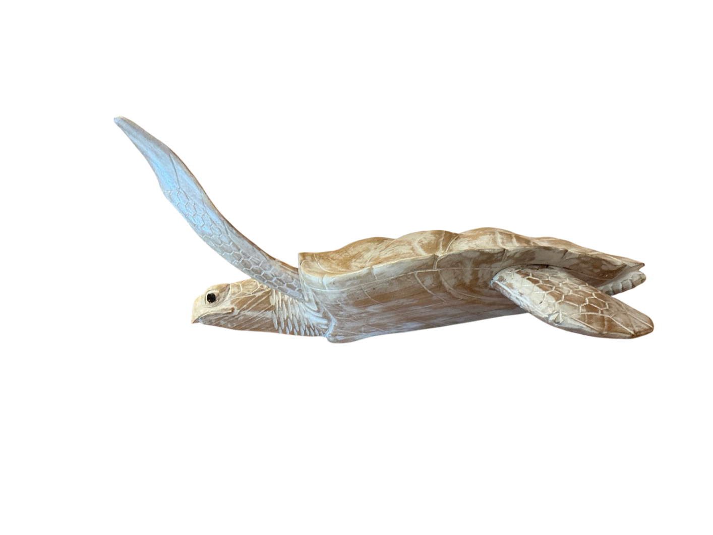 Decorative Turtle Wall Hanging Beige and White Wood
