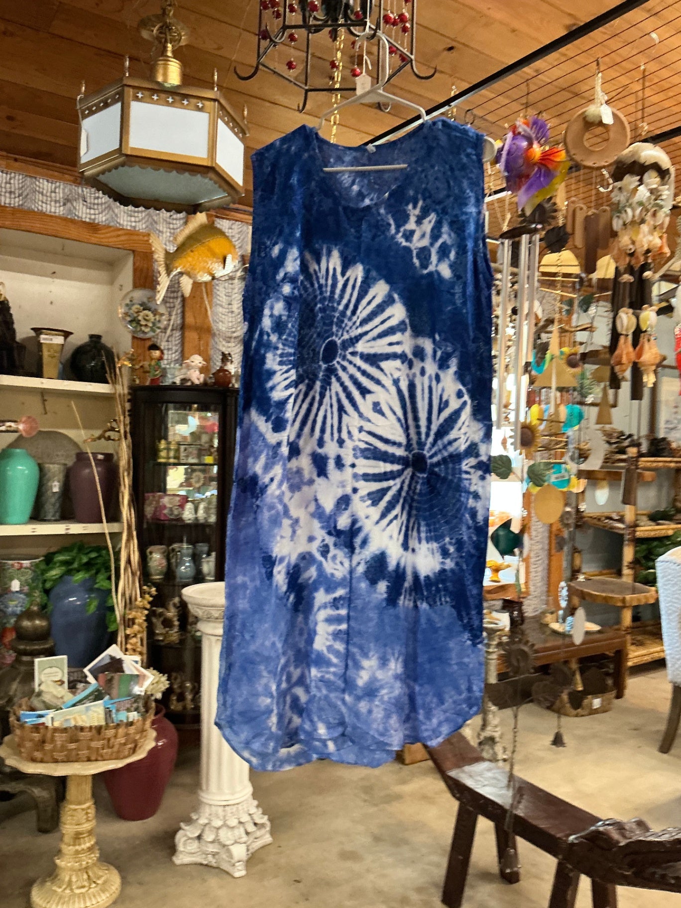 T-Shirt Blue and White Cotton or similar fabric one size